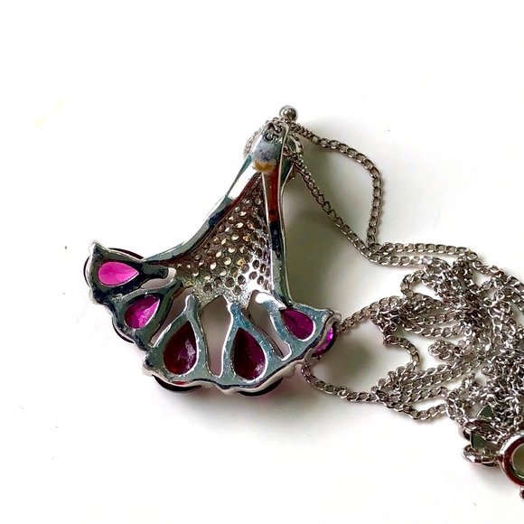 Garnet & 14K White Gold Plated - Picture 3 of 6